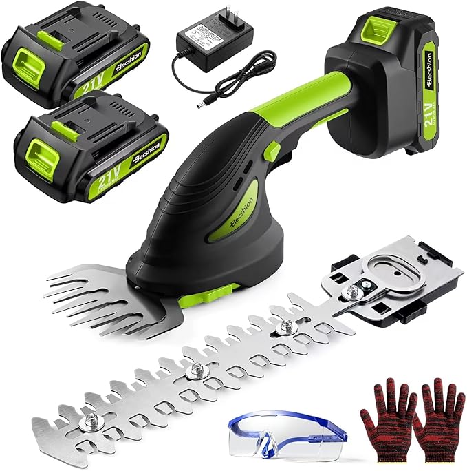 "Portable cordless hedge trimmer for home gardening"