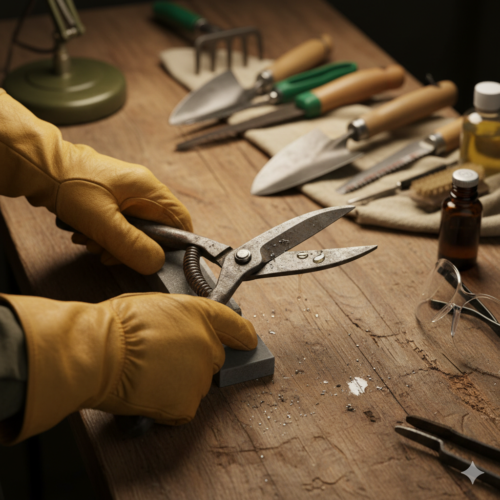 "How to Sharpen Garden Tools at Home-easy DIY sharpening guide for gardening tools"