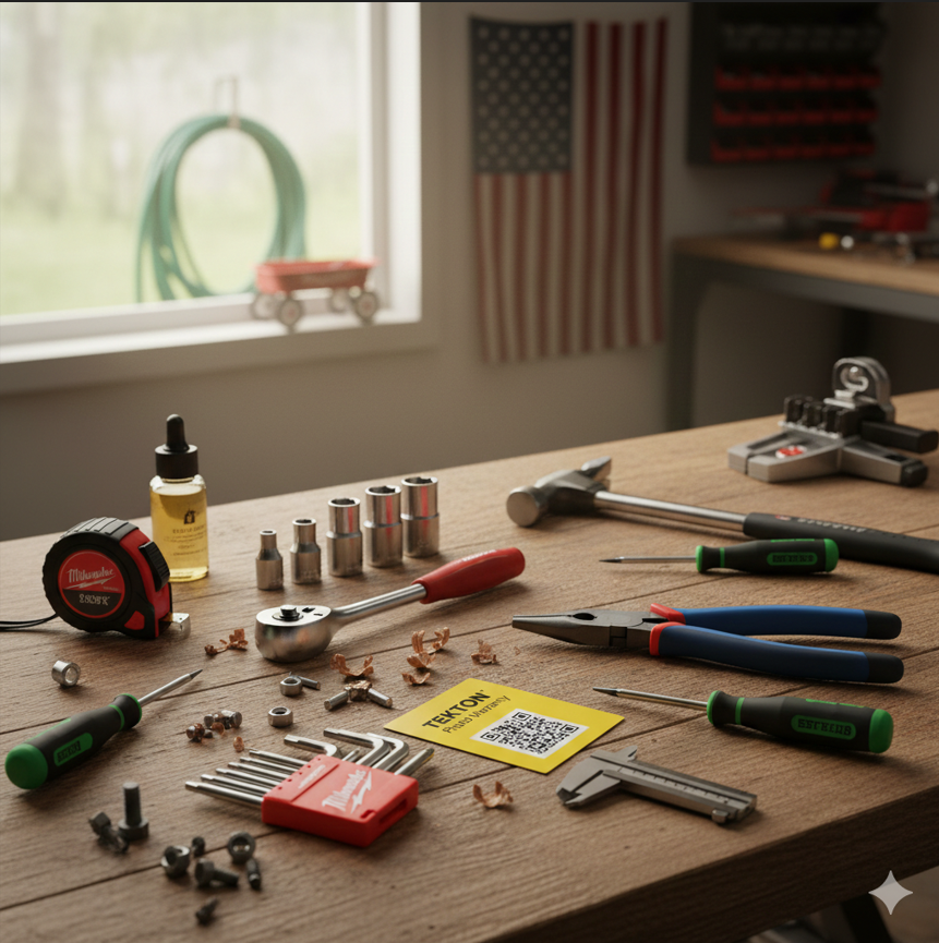 Premium hand tools for home repairs including high-quality wrenches, screwdrivers, pliers, and hammers