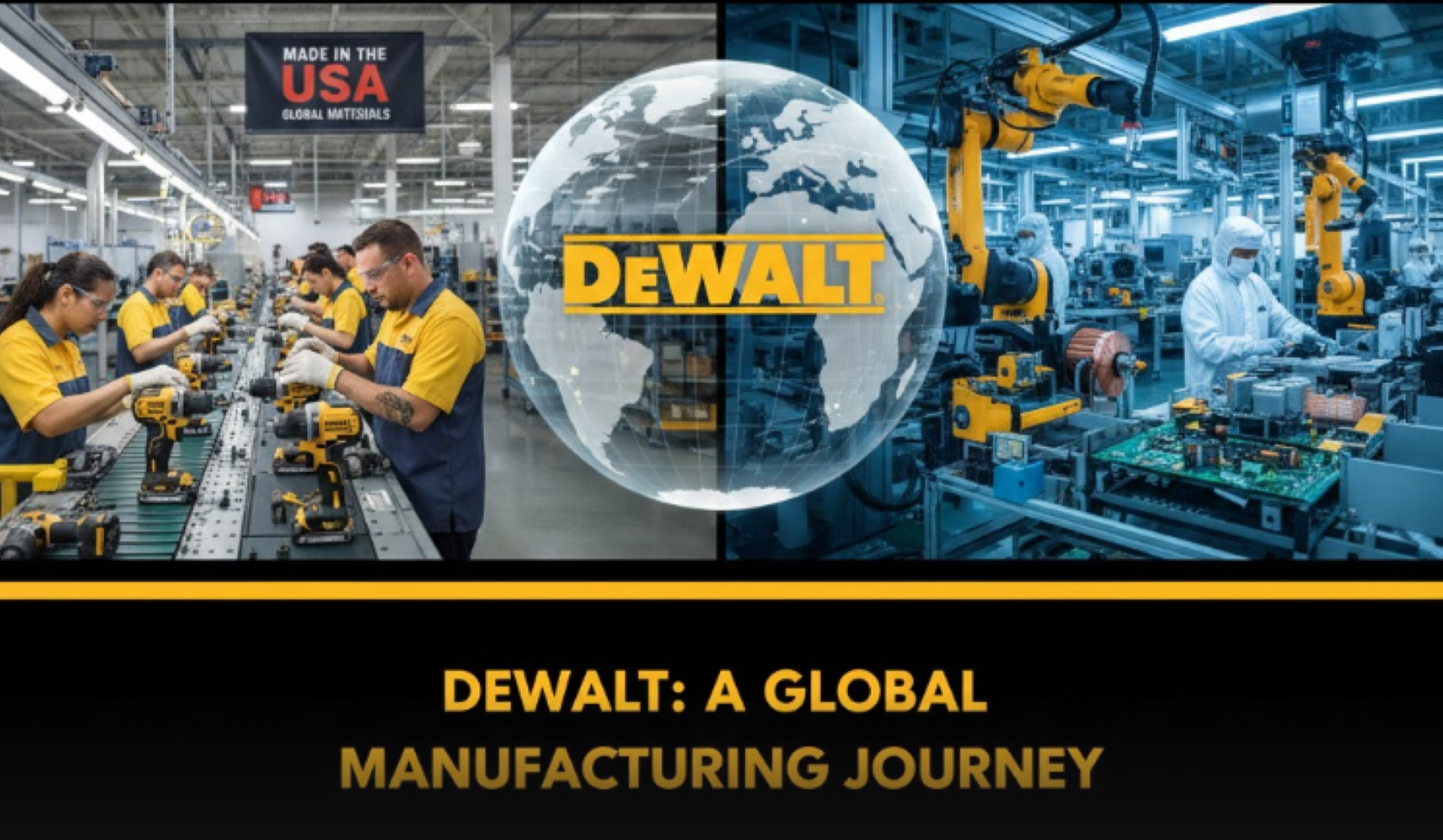 Where are DeWalt power tools made showing manufacturing locations in the USA