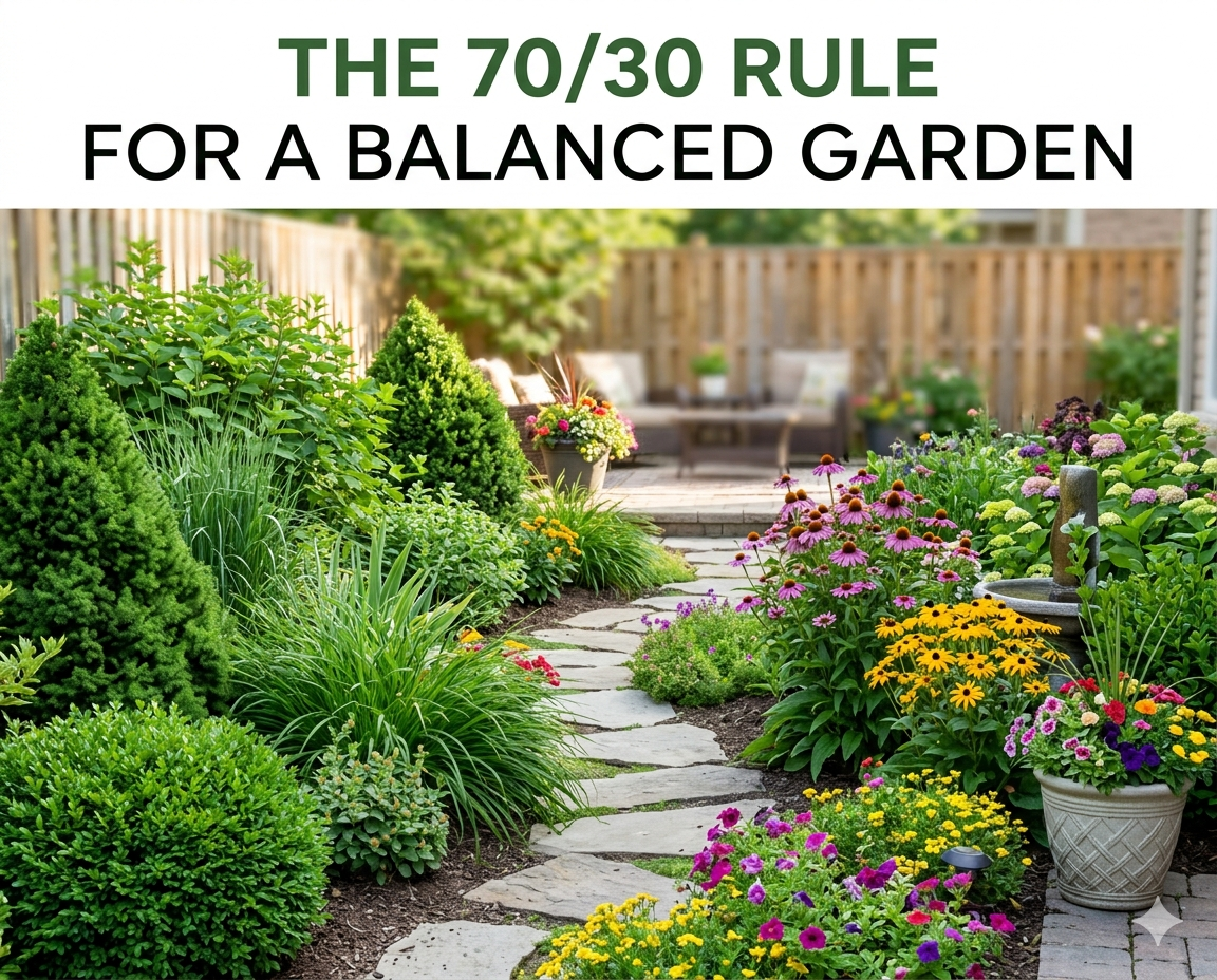 this is 70/30 rule for a balanced garden